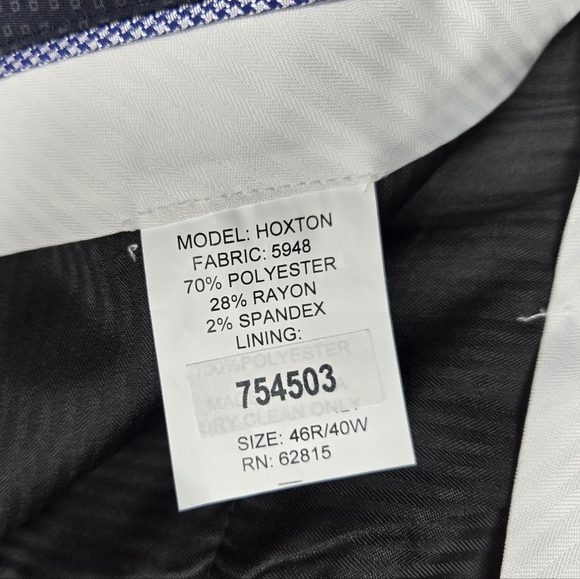 Savile Row Co. Hoxton Check Suit Dress Pants - Picture 8 of 9